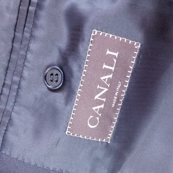 CANALI Made In Italy Wool Blazer Jacket Fodera Tessuto Pura Lana vergine 50 7 R - Picture 2 of 6